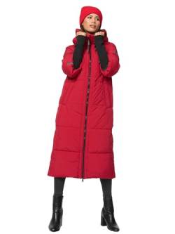 Navahoo Damen Stepp Winter Jacke gesteppte Winterjacke lang warm Kapuze B988 [B988-Ciao-Miau-Dark-Red-Gr.L] von Navahoo