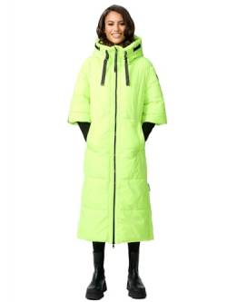 Navahoo Damen Stepp Winter Jacke gesteppte Winterjacke lang warm Kapuze B988 [B988-Ciao-Miau-Ne-Green-Gr.XS] von Navahoo