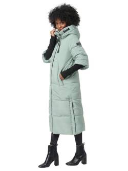 Navahoo Damen Stepp Winter Jacke gesteppte Winterjacke lang warm Kapuze B988 [B988-Ciao-Miau-Smo-Mint-Gr.L] von Navahoo