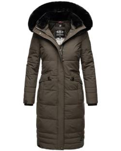 Navahoo Damen Steppmantel Winterparka Mantel mit abnehmbarem Kunstfell Fahmiyaa XS - 3XL (DE/NL/SE/PL, Alphanumerisch, XS, Regular, Regular, Anthrazit) von Navahoo