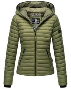 Navahoo Damen Übergangs Stepp Jacke mit Kapuze B348 [B348-Kimuk-Dusty-Olive-Gr.XL] von Navahoo