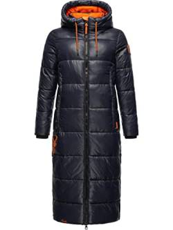 Navahoo Damen Warmer Winter Steppmantel mit Kapuze Schmuseengel Navy Gr. L von Navahoo