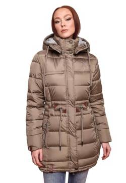 Navahoo Damen Winter Jacke Steppjacke Stepp Winterjacke gesteppt B876 [B876-Dali-Taupe-Gr.XXL] von Navahoo