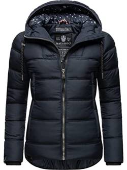 Navahoo Damen Winter-Jacke Steppjacke mit Kapuze und Kordeln Renesmee Navy Gr. XS von Navahoo