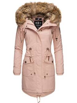 Navahoo Damen Winter Jacke Warmer Winterparka mit Kapuze Rosinchen Rosa Gr. L von Navahoo