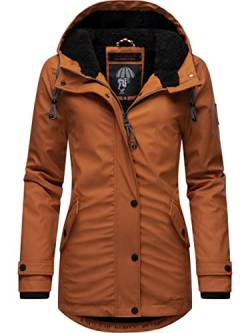 Navahoo Damen Winterjacke Kurze Regenjacke wasserdicht warm gefüttert mit Kapuze Lindraa Rusty Cinnamon Gr. XXL von Navahoo