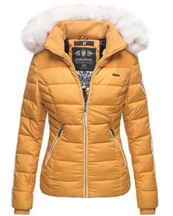 Navahoo Damen Winterjacke Steppjacke Kurz Parka gefüttert Outdoor Khingaas Gelb 36 - S von Navahoo