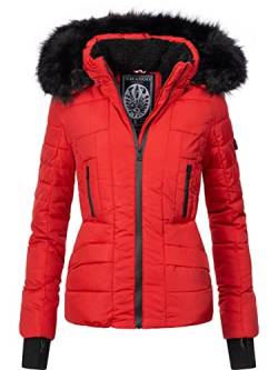 Navahoo Damen Winterjacke Steppjacke mit Kapuze Adele Rot Gr. S von Navahoo