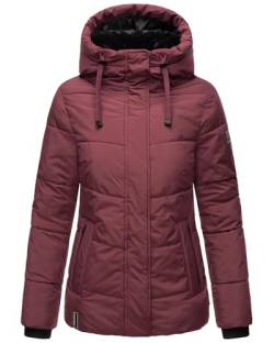 Navahoo Damen Winterjacke Steppjacke warm mit Kapuze Sag ja XIV Wine Gr. S von Navahoo