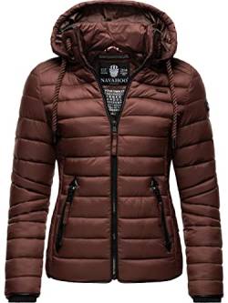 Navahoo Damen leichte Übergangsjacke Steppjacke mit Kapuze Lulana Chocolate Gr. M von Navahoo