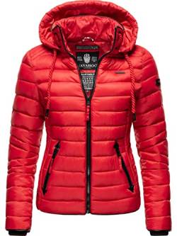 Navahoo Damen leichte Übergangsjacke Steppjacke mit Kapuze Lulana Rot Gr. XS von Navahoo