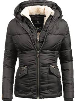 Navahoo Damen warme Winter Steppjacke Megan Schwarz Gr. XS von Navahoo