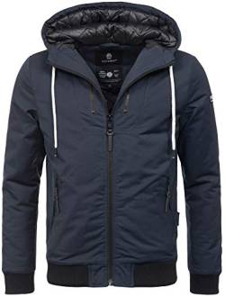 Navahoo Herren Winter Jacke leichte sportliche Jacke robust wasserabweisend Winddicht B623 [B623-Hunter-Navy-Gr.S] von Navahoo