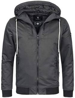 Navahoo Herren Winter Jacke sportliche Jacke wasserabweisend winddicht B623 (Gr. S, Anthrazit) von Navahoo