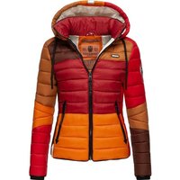 Navahoo Steppjacke Lulana Multikulti leichte Übergangsjacke mit Kapuze im Colourblocking Stil von Navahoo