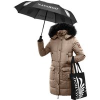 Navahoo Wintermantel Cosimaa Warmer Damen Parka inkl. Einkaufstasche und Regenschirm von Navahoo
