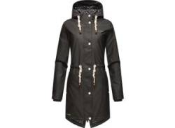 Regenjacke NAVAHOO "Flower of Ocean" Gr. S (36), schwarz Damen Jacken Lange von Navahoo