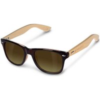 Navaris Sonnenbrille UV400 Unisex Brille mit Bambus Bügeln - Holzbrille mit Etui (1-St) von Navaris