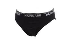 Navigare 6 Herren-Slips Art.574E aus Bielastischer Baumwolle, weich TG 4 5 6 7 Weiß Schwarz, Herren, Schwarz , 6 von Navigare