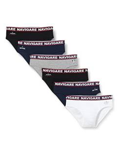 Navigare Herren 324 Slip, 6er Pack, Mehrfarbig (Bianco/Nero/Antracite/Navi Bianco/Nero/Antracite/Navi), X-Large (Herstellergröße:6) von Navigare