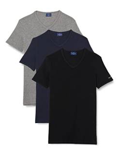 Navigare Herren 570 Sport T-Shirt 3er Pack,Mehrfarbig (grau / schwarz / Navi),Large (Herstellergröße:5) von Navigare