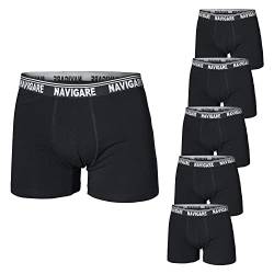 Navigare Herren 573/E (Pacco Da 6) Boxershorts, Schwarz, M (6er Pack) von Navigare