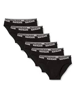 Navigare Herren 574/E (Pacco Da 6) Slip, Schwarz, L (6er Pack) von Navigare