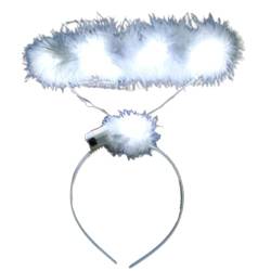 Niedliches Engelsflügel-Halo-Stirnband, leuchtender Haarreif, modisch, für Halloween, Party, Frisur, leicht, beleuchtet, Weihnachts-Stirnbänder für Damen, Weihnachts-Stirnbänder für Erwachsene, von Navna