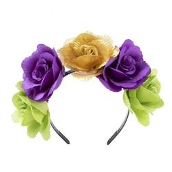 Simulation Stoff Blume Haarband für Frauen Rose Blume Stirnband Karneval Party Haarband Elegant Floral Haar Ornament Blume Stirnband für Kinder von Navna