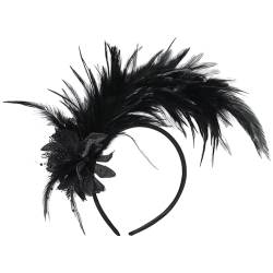TeaParty Fascinator Feder-Stirnband für Karneval, Feiern, 1920er Jahre, Haarreif für Damen, Rollenspiel, Pferderennen, Stirnband der 1920er Jahre von Navna