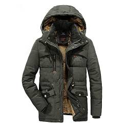 Naxxramas Herren Winter Outdoor Jacke Warmer Parka (grün,XX-Large) von Naxxramas