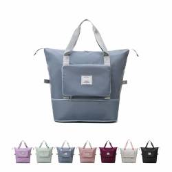 Foldie Travel Bag Expandable, Large Capacity Folding Travel Bag, Lightweight Waterproof Foldable Travel Bag, Travel Duffel Bag, Weekender Travel Bag, Overnight Bag for Women, Blue von NeZih