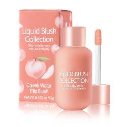 3-in-1 Liquid Blush Creme Rouge Lippenstift, Wasserdicht Cream Blush Flüssig Gesichts-make-up, Liquid Blush Highlighter Makeup, Gesichtscreme Wangenrouge Blushes von Neamou