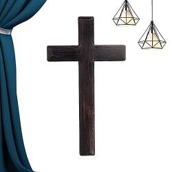 Neamou Holzhaltekreuz Schwarz | Holzkreuz zum Segen halten | Kleine Holzkreuze für Untersuchungsraum, Kirche, Heimdekoration, Meditation, Beten von Neamou