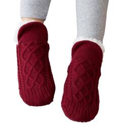 Neamou Rutschfeste Thermosocken für den Boden | Fleecegefütterte Hausschuhe-Socken für den Winter - Warme Bettsocken, Weihnachts-Thermosocken, Winterhaus-Innenbodensocken von Neamou