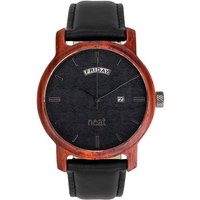 neat Quarzuhr Premium Holzuhr aus Naturholz – Knight Ø 43mm – Herren-Armbanduhr, (Quarz-Holzarmbanduhr, aus echtem Holz), Handgefertigt in EU von Neat