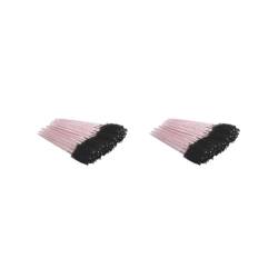 2 Set 50 Stück Wimpernbürste Exquisite Frauen Zubehör Valentinstag Süße Augenbrauen Pinzette Falsche Augenbrauen Pinsel Hellrosa/Schwarz von NeaxgeandX