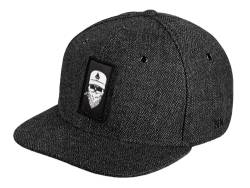 Nebelkind Snapback-Cap-Herren Damen Bandana Grau, Einheitsgröße OneSize, Größenverstellbar, Unisex, hochwertige Basecap trendig, Streetwear Style, Baseball-Kappe mit geradem Schirm, Retro von Nebelkind