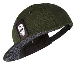 Nebelkind Snapback-Cap-Herren Damen Bandana Oliv-grün, Einheitsgröße OneSize, Größenverstellbar, Unisex, hochwertige Basecap trendig, Streetwear Style, Baseball-Kappe mit geradem Schirm, Retro von Nebelkind