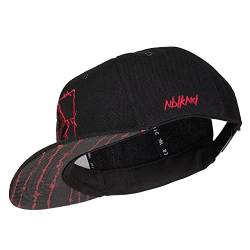 Nebelkind Snapback-Cap-Herren Damen Barbed Wire 2 Schwarz Rot, Einheitsgröße OneSize, Größenverstellbar, Unisex, hochwertige Basecap trendig, Streetwear Style, Baseball-Kappe gerader Schirm von Nebelkind