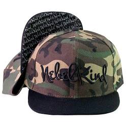 Nebelkind Snapback-Cap-Herren Damen Camouflage Grün Tarnfarbe, Einheitsgröße onesize, Größenverstellbar, unisex, hochwertige Basecap trendig, Streetwear Style, Baseball-Kappe mit geradem Schirm, Retro von Nebelkind