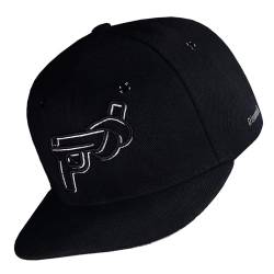 Nebelkind Snapback-Cap-Herren Damen Disarmed Waffe schwarz, Einheitsgröße OneSize, Größenverstellbar, Unisex, hochwertige Basecap trendig, Streetwear Style, Baseball-Kappe mit geradem Schirm, Retro von Nebelkind