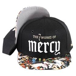 Nebelkind Snapback-Cap-Herren Damen Mercy Gemälde schwarz, Einheitsgröße OneSize, Größenverstellbar, Unisex, hochwertige Basecap trendig, Streetwear Style, Baseball-Kappe mit geradem Schirm, Retro von Nebelkind