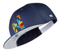 Nebelkind Snapback-Cap-Herren Damen Pixel Two Dunkel-blau, Einheitsgröße OneSize, Größenverstellbar, Unisex, hochwertige Basecap trendig, Streetwear Style, Baseball-Kappe mit geradem Schirm, Retro von Nebelkind