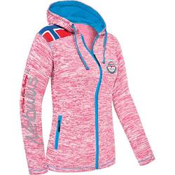 Nebulus Damen Fleecejacke NORSKA, warme Fleece Jacke, mit langem Full-Zip Reißverschluss, pink - S/36 von Nebulus