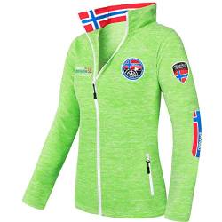 Nebulus Damen Fleecejacke OFFBACK, warme Fleece Jacke, mit langem Full-Zip Reißverschluss, grün - S/36 von Nebulus