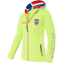 Nebulus Damen Fleecejacke SCHWEDEN, warme Fleece Jacke, mit langem Full-Zip Reißverschluss, Lime Green - M/38 von Nebulus