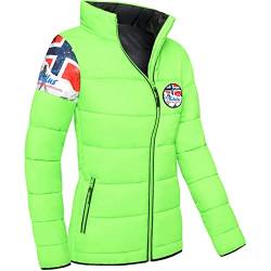 Nebulus Damen Jacke BRAXTON, warme Outdoorjacke, praktische & vielseitige Übergangs- & Winterjacke, lime green - XL/42 von Nebulus