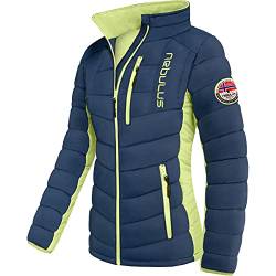 Nebulus Damen Jacke GRAFFITY, warme Outdoorjacke, praktische & vielseitige Übergangs- & Winterjacke, navy-lime_green - M/38 von Nebulus