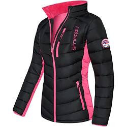 Nebulus Damen Jacke GRAFFITY, warme Outdoorjacke, praktische & vielseitige Übergangs- & Winterjacke, schwarz-pink - L/40 von Nebulus